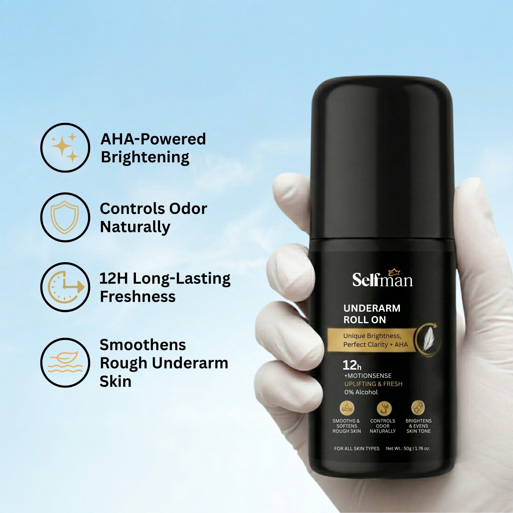 Underarm Roll On - 12H Protection, Unique Brightness & Perfect Clarity