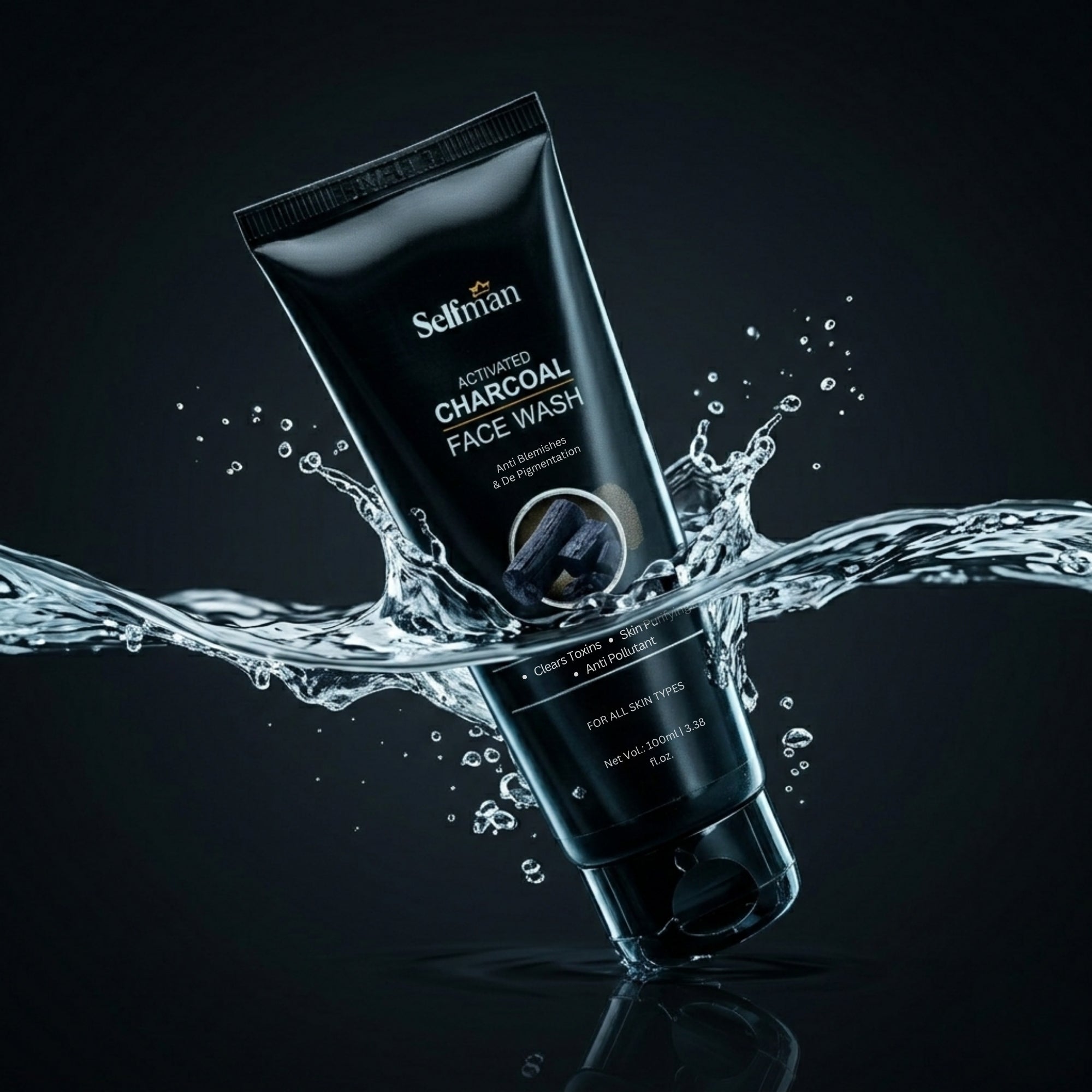 Activated Charcoal Face Wash - Anti Blemishes & De-Pigmentation