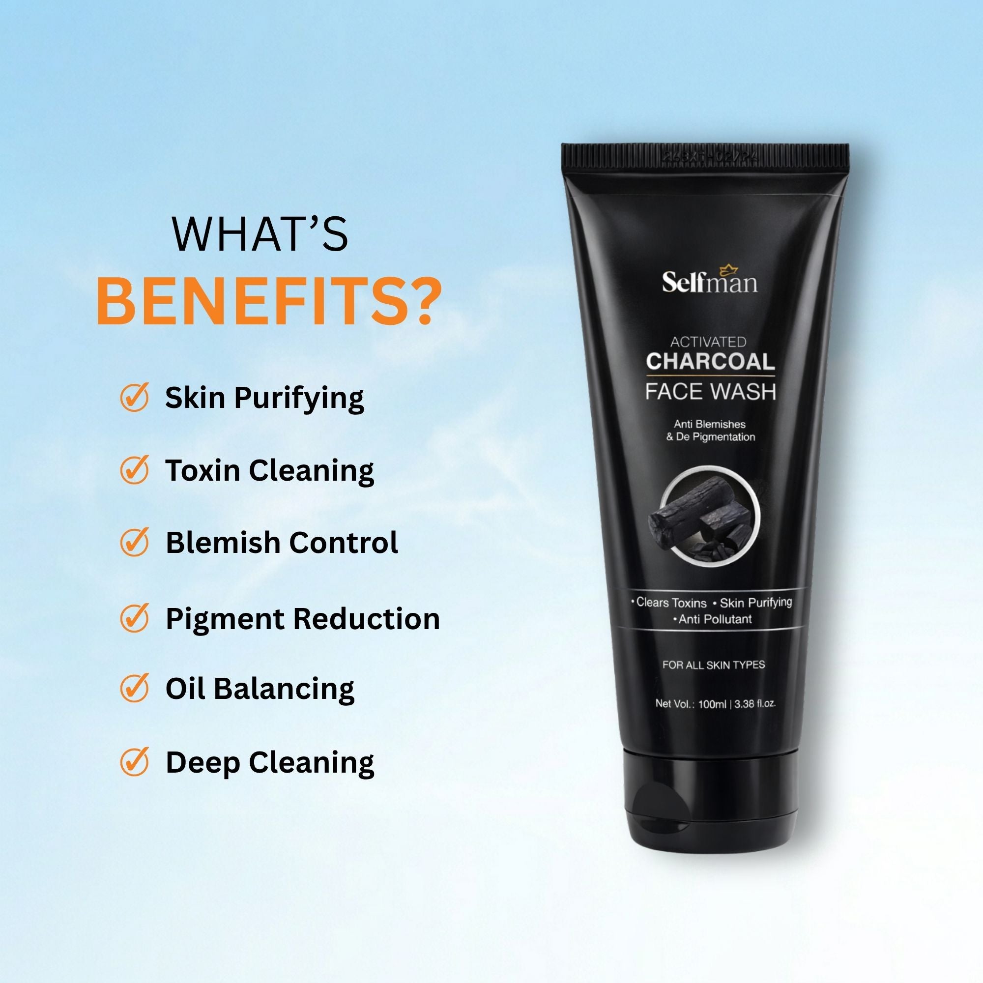 Selfman Summer Skincare Combo for Men | Face Wash, Cleanser, Lotion & Underarm Roll On