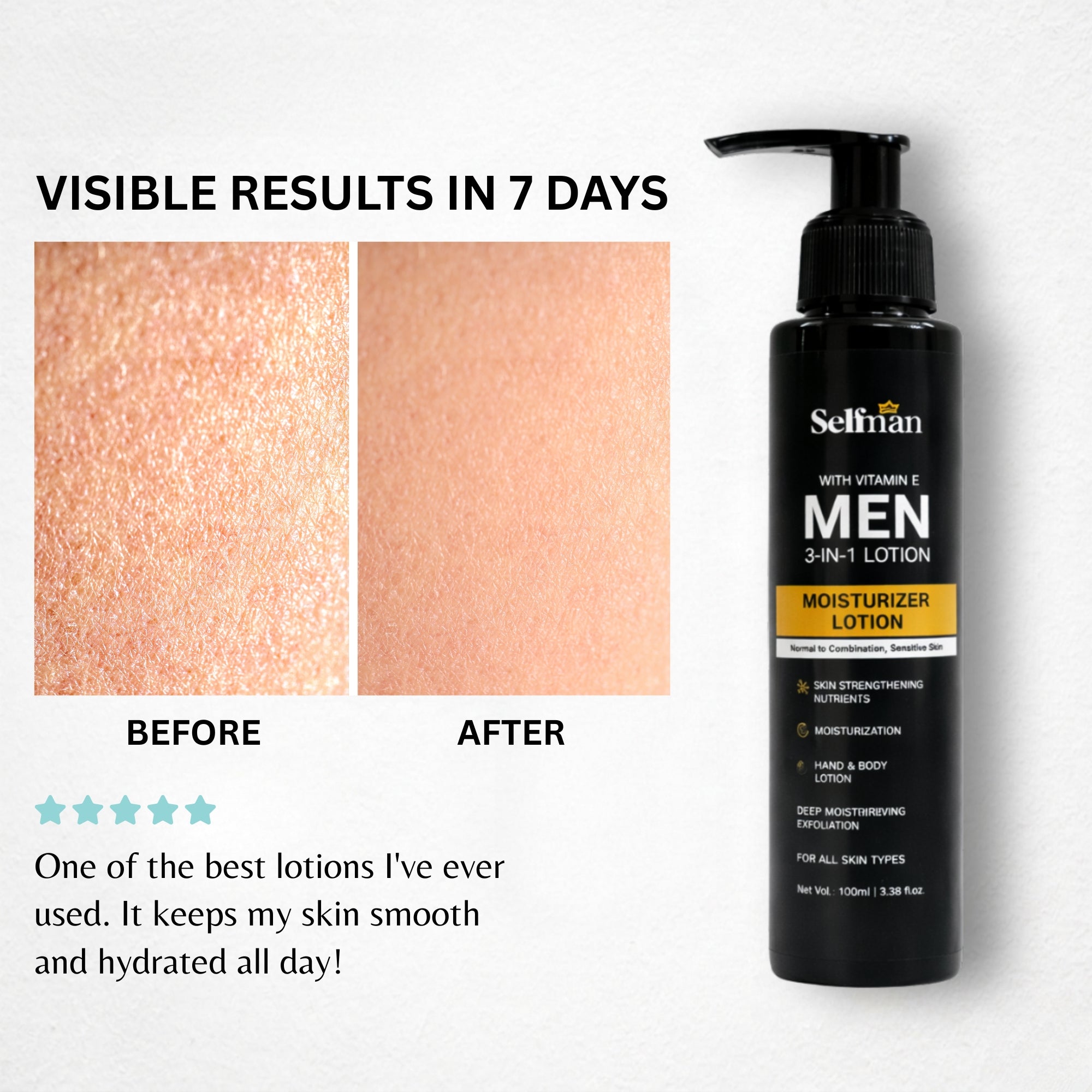 3-in-1 Moisturizer Lotion with Vitamin E